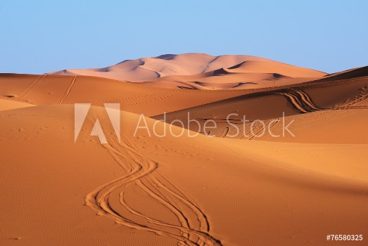 Picture of Morocco Sand dunes of Sahara desert